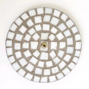 Porta Incenso Mosaico Branco G - Artesanato e Personalizados