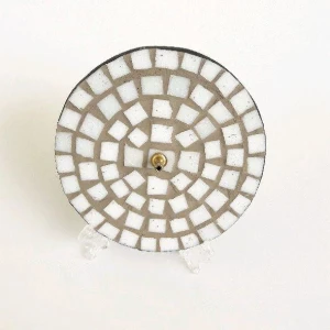Porta Incenso Mosaico Branco G - Artesanato e Personalizados