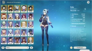 Vendo conta genshin ar 55 7/5 estrelas. - Genshin Impact