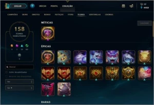 Conta Plat 4 Flex/SoloQ (128 skins) - League of Legends LOL