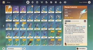 ar 10 HARPA CELESTIAL  +20 DESTINOS - Genshin Impact