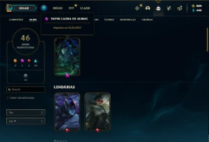 Conta bronze 3 com 110 Champs e 46 Skins ( MAIN ADC ) - League of Legends LOL