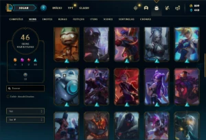 Conta bronze 3 com 110 Champs e 46 Skins ( MAIN ADC ) - League of Legends LOL