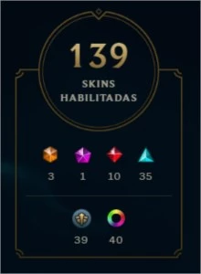 CONTA 116 SKIN + - League of Legends LOL