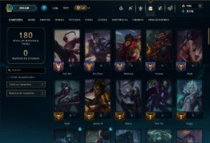 Diamante 4 com 75 Champs e 29 Skins - League of Legends LOL