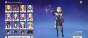 AR30 Albedo C1 + Jean C1 e vários personagens - Genshin Impact