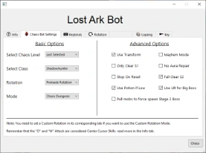 CHAOS DUNGEON BOT - funcional 17/08/2024 - Lost Ark