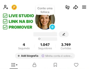 Conta Tiktok + Live Studio | +1.040 Seguidores + E-Mail - Redes Sociais