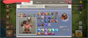 Conta cv 10 bem upada com skins de heróis - Clash of Clans