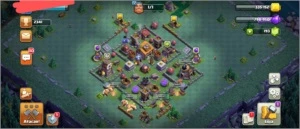 Conta cv 10 bem upada com skins de heróis - Clash of Clans