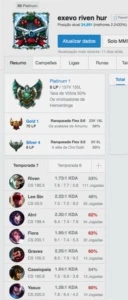 Conta de LOL 70+ SKINS PLAT 1 75 PDL BARATA MMR ALTO - League of Legends