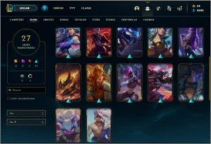 Conta ouro 4 com 27 skins e 34 champs - League of Legends LOL
