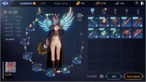 Conta lvl 69- 75k quinto pet, 4 pedras lendarias - MIR4