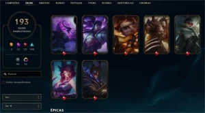 Conta de LOL Muitas Skins - League of Legends