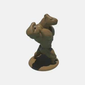 Capivara Bodybuilder Decorativa em Impressão 3D - Artesanato e Personalizados