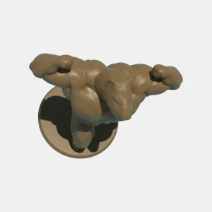 Capivara Bodybuilder Decorativa em Impressão 3D - Artesanato e Personalizados