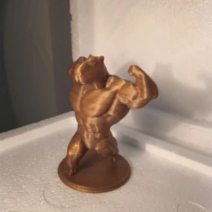 Capivara Bodybuilder Decorativa em Impressão 3D - Artesanato e Personalizados