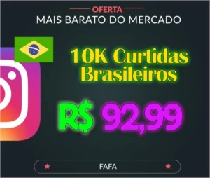 250 Curtidas Instagram Brasil por R$ 3,99! Entrega Rápida! - Redes Sociais
