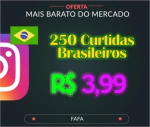 250 Curtidas Instagram Brasil por R$ 3,99! Entrega Rápida! - Redes Sociais