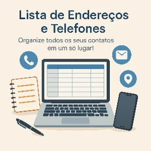 planilha de Lista-de-endereços-e-telefones