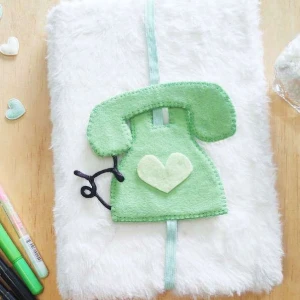 Marca-páginas telefone verde