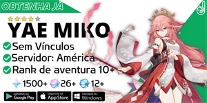 ϞCONTA GENSHIN IMPACT COM YAE MIKO AR5-10✨ | ENTREGA RÁPIDA