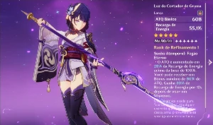 Conta Genshin, Com 12 Pernsonagens 5 Estrela, Raiden+Arma As
