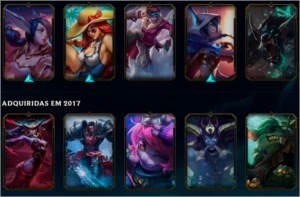 Conta de lol com mais de 300 R$ em skins + conta do valorant - League of Legends
