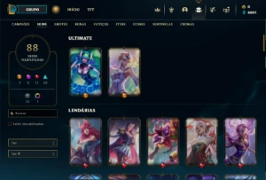 Conta lol plat 3 mtas skins - League of Legends