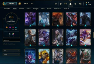 Conta lol plat 3 mtas skins - League of Legends