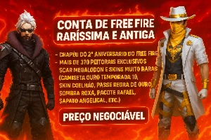conta free fire rara com mais de 370 peitorais(conta antiga)