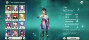 AR 46 Xiao + Diluc C1 + Yujin C6 + Espada Celestial - Genshin Impact