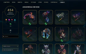 Conta mestre lol com 1138 skins, all champs, mmr bom - League of Legends