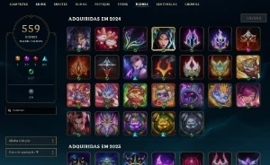 Conta mestre lol com 1138 skins, all champs, mmr bom - League of Legends