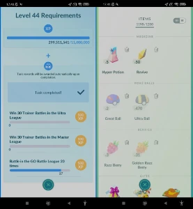 Conta lvl 43 com xp para o 50 - Pokemon GO