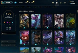 Conta lol mestre com skins prestigios e muita essencia e rp - League of Legends