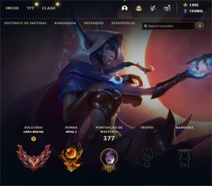 Conta lol mestre com skins prestigios e muita essencia e rp - League of Legends