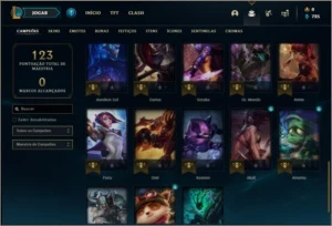 Conta ouro 1 barata com 8 skins e 38 champs - League of Legends LOL