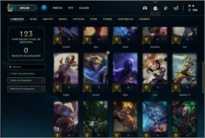 Conta ouro 1 barata com 8 skins e 38 champs - League of Legends LOL