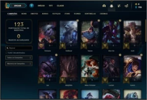 Conta ouro 1 barata com 8 skins e 38 champs - League of Legends LOL