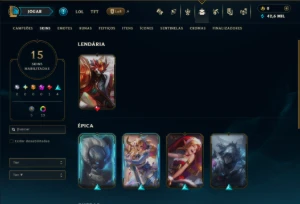 Conta Mestre com 65 Champs e 15 Skins ( 91 PDL ) - League of Legends LOL