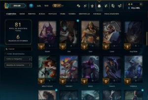 Conta Mestre com 65 Champs e 15 Skins ( 91 PDL ) - League of Legends LOL