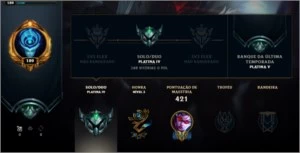 Conta LoL, Platina 5, 57 skins - League of Legends