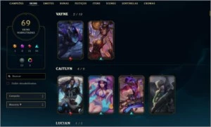 Conta LoL, Platina 5, 57 skins - League of Legends