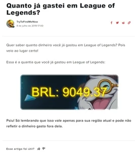Conta League of Legends 1065+ skins muito conteúdo +TFT LOL