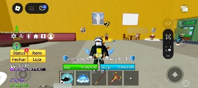 Conta com vários itens no blox fruits - Roblox