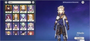 Hutao+Albedo+Jean AR42 sem Login - Genshin Impact