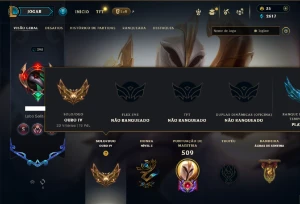 Ouro 4 com TODOS os champs e 77 Skins + 3 Prestigios - League of Legends LOL