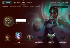 League Of Legends - Cont Prata 4 + 30 Champs + 9 Skins Top LOL