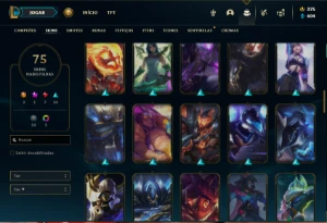 Conta  bronze 4 com 125 Champs e 75 Skins ( MAIN JG ) - League of Legends LOL